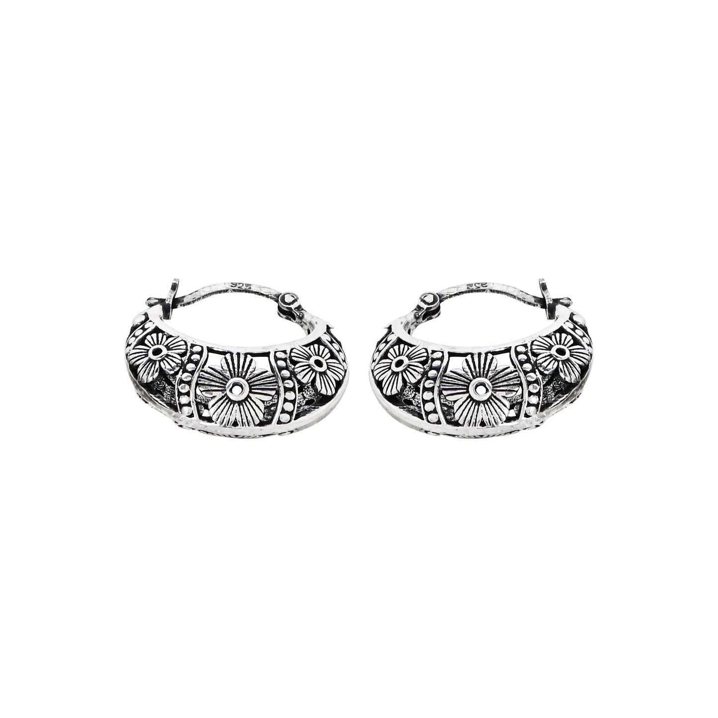 Flower Ear Hoops