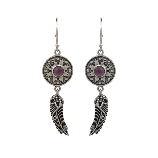 Indonesian Dangling Leaf Earrings