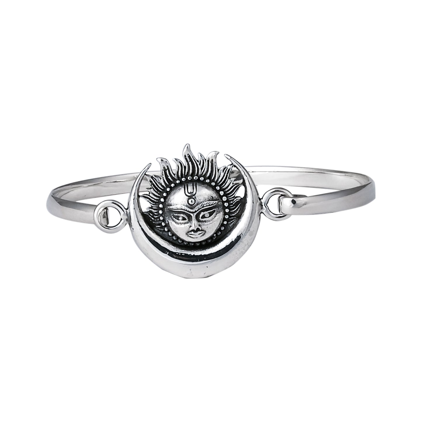 Sun And Moon Oval Bangle