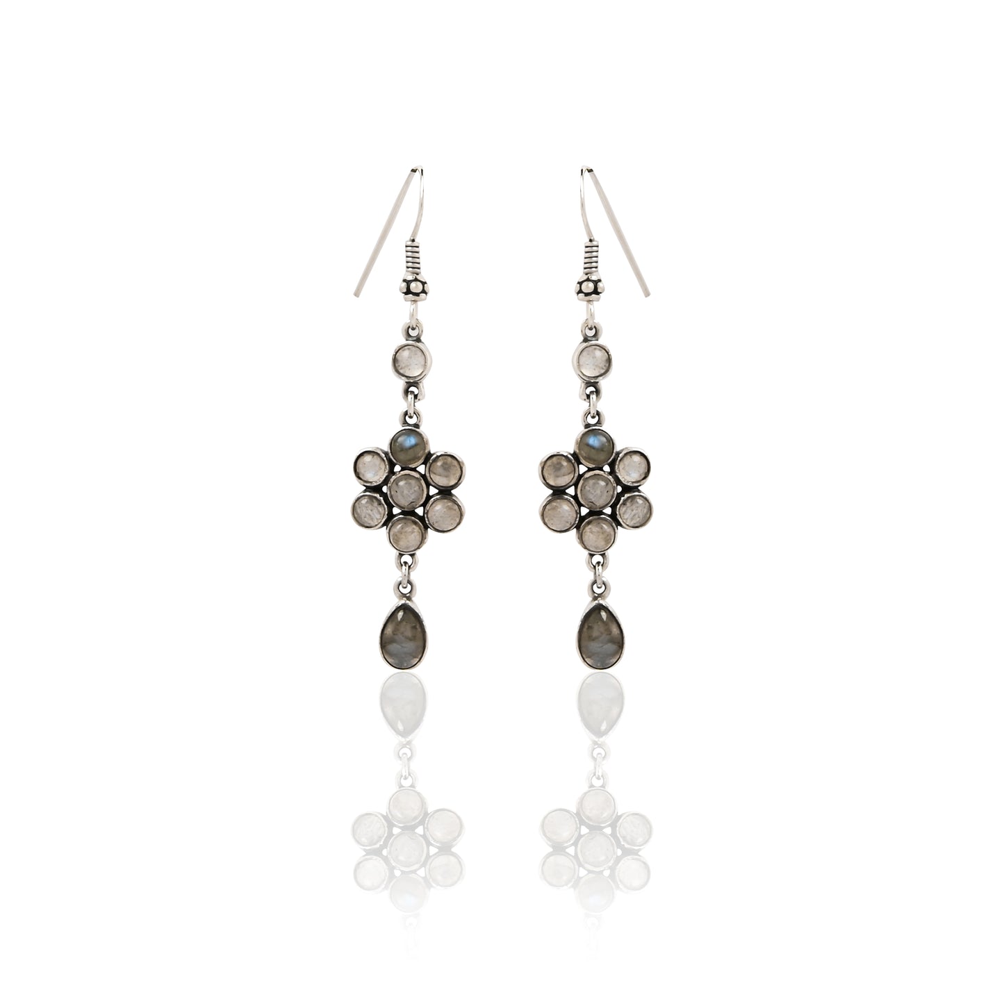 Stone Flower Earrings