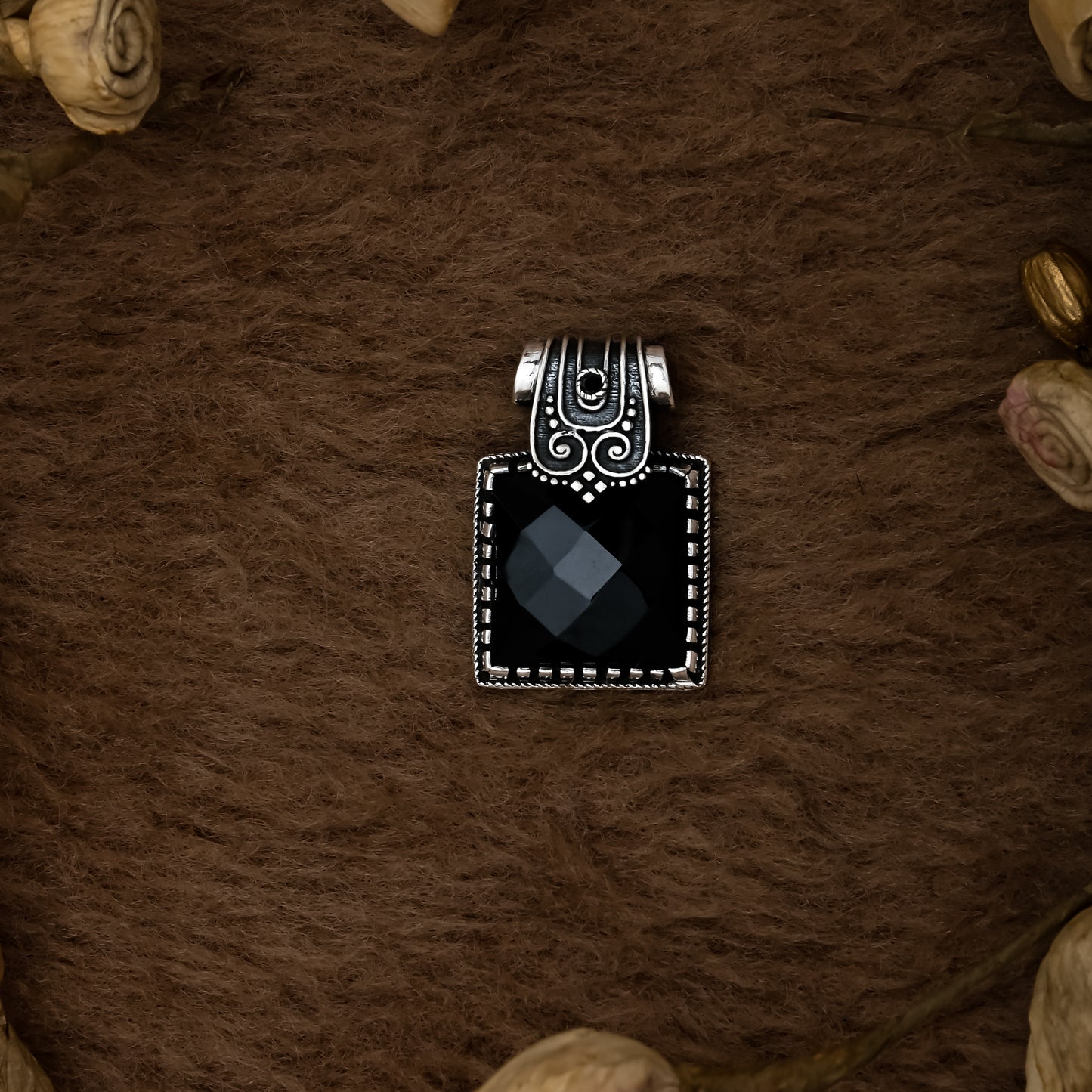 Indonesian Style Square Pendant