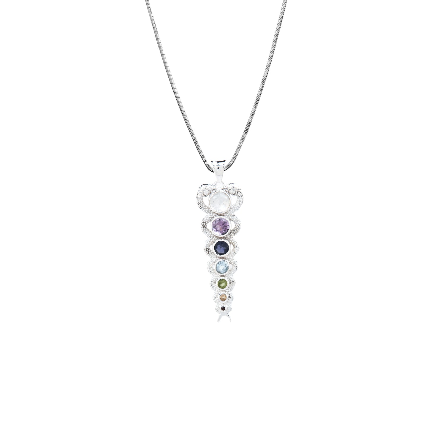 Entwined Snake Chakra Pendant