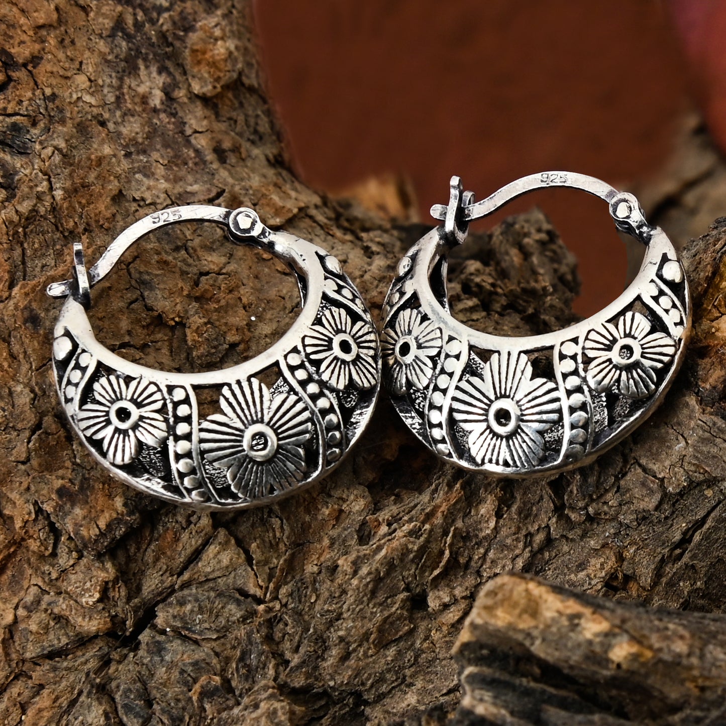 Flower Ear Hoops