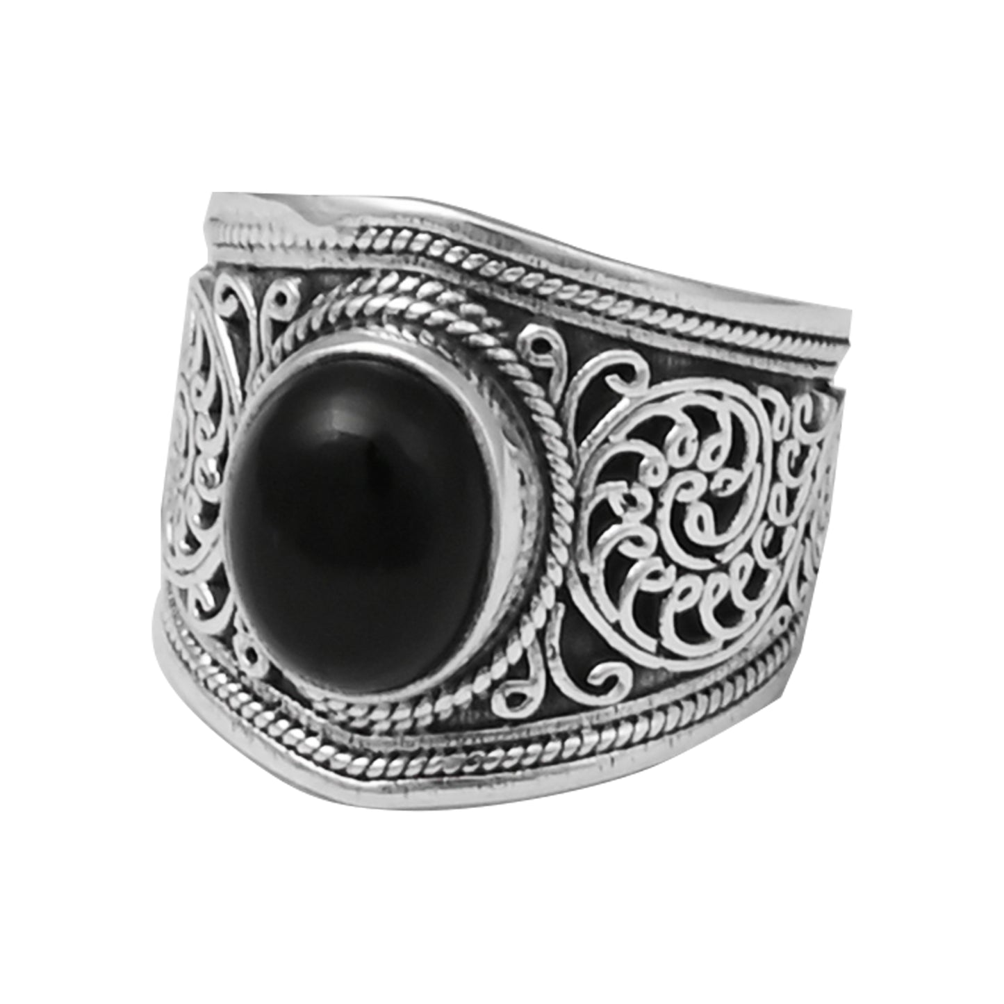 Filigree Stone Ring