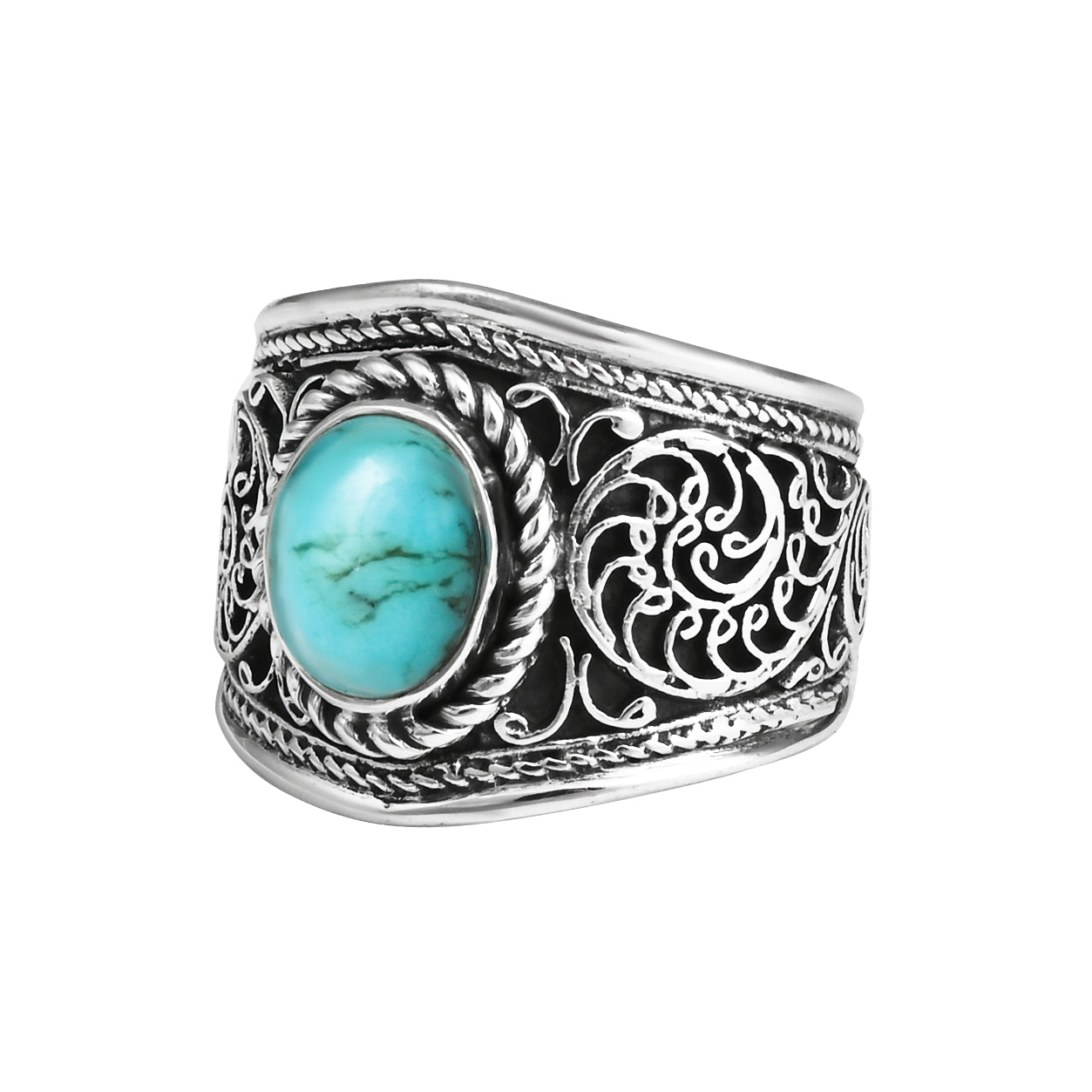 Filigree Stone Ring