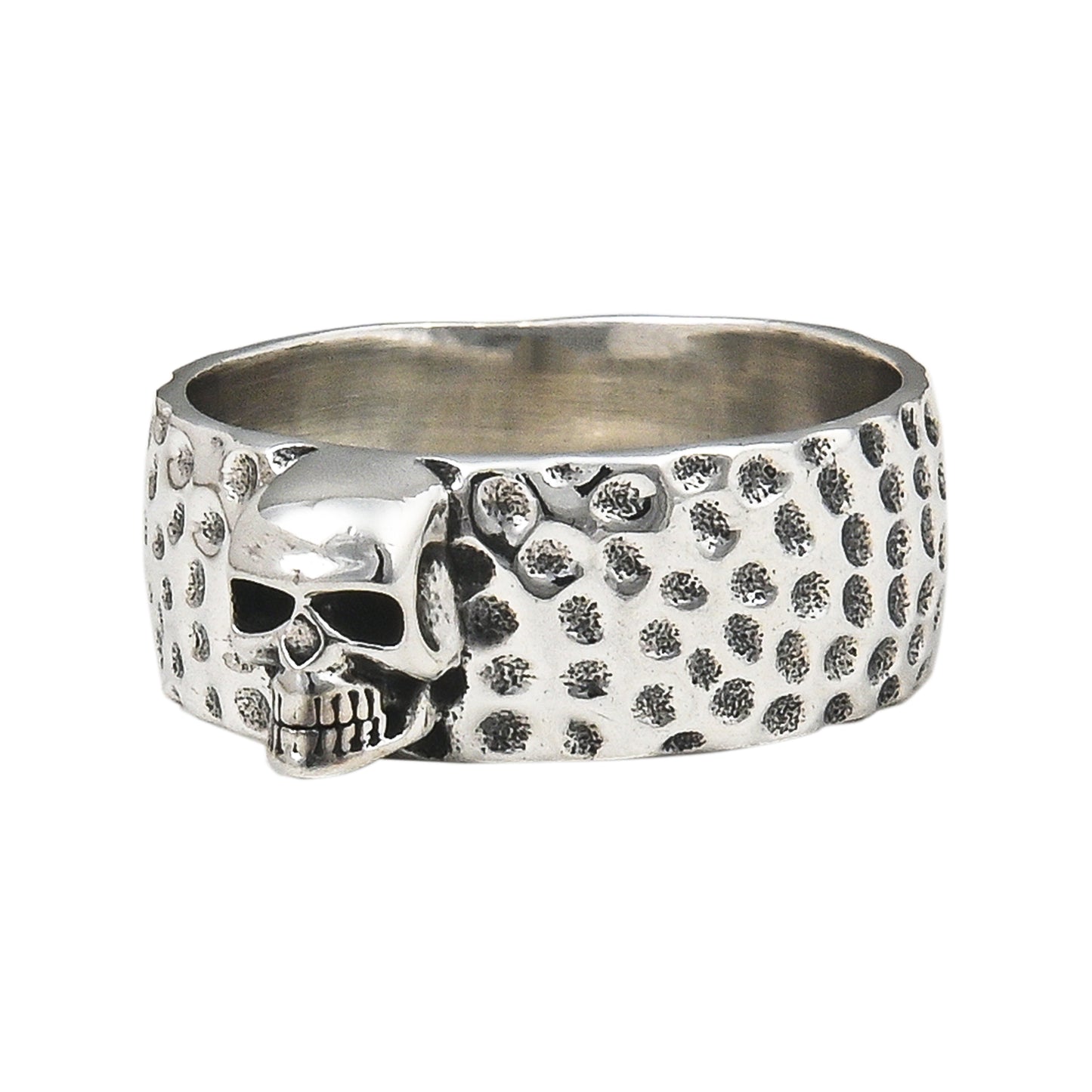 Hammered Skull Ring