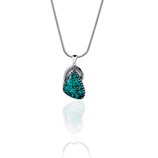 Turquoise Leaf Pendant