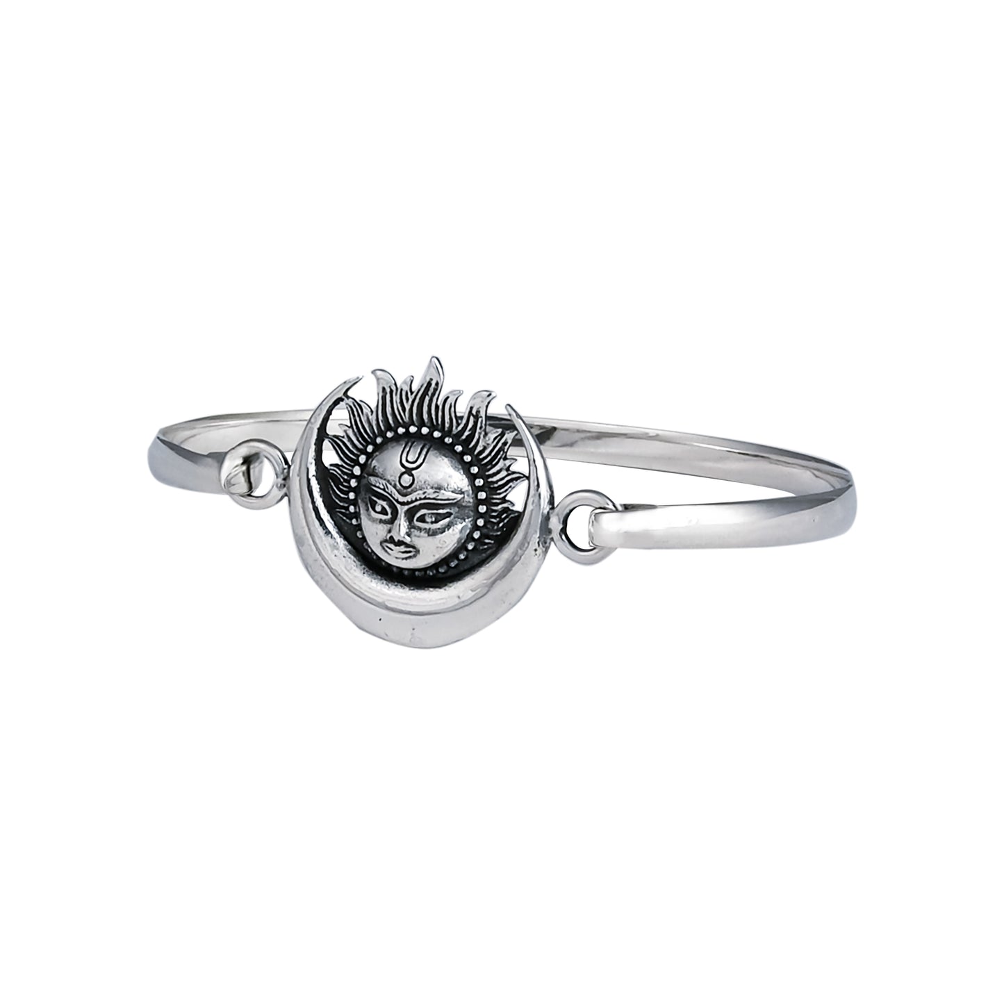 Sun And Moon Oval Bangle