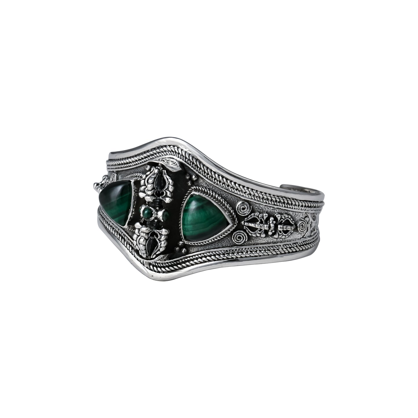 Revolving Tibetan Dorje Cuff Bangle