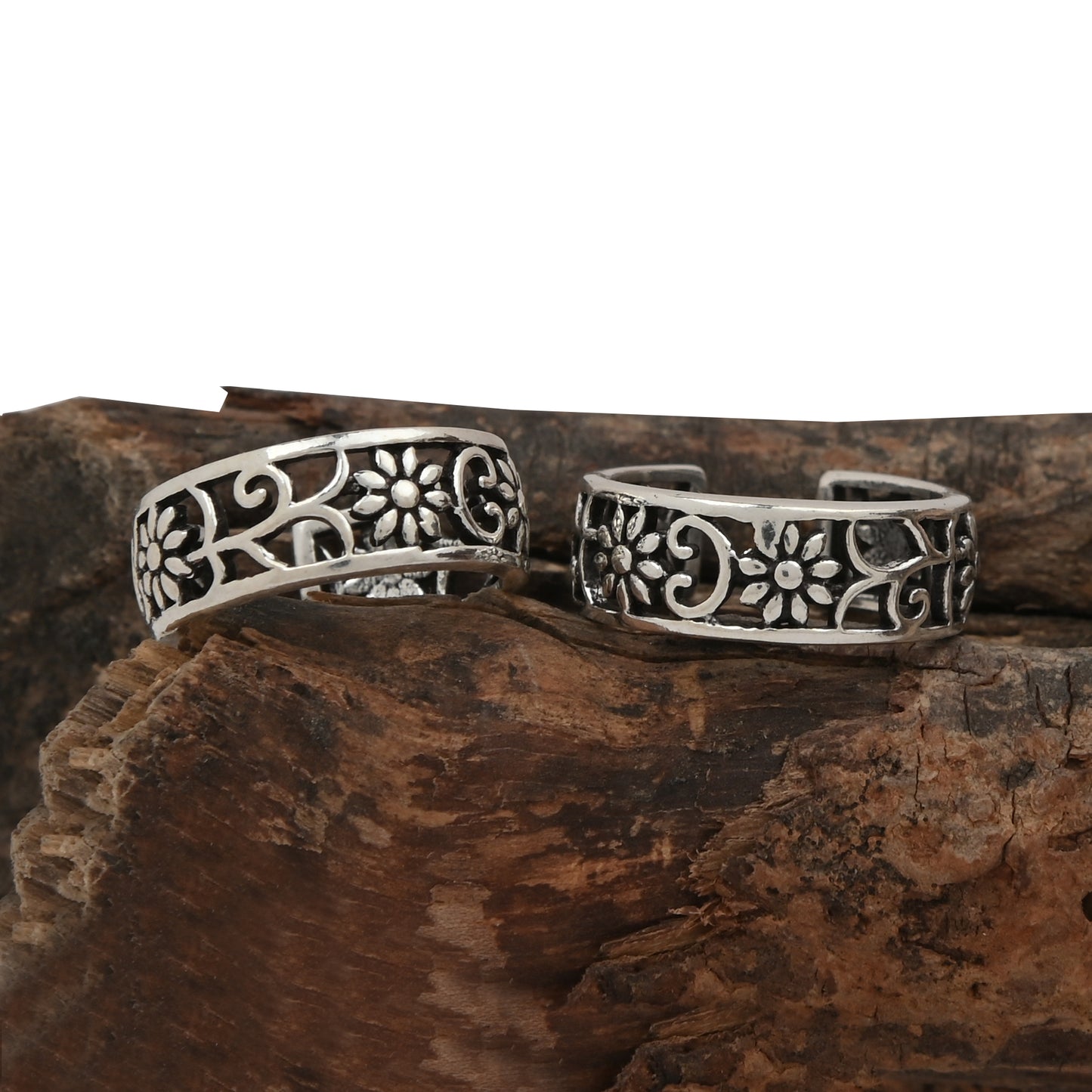 Floral Toe Rings