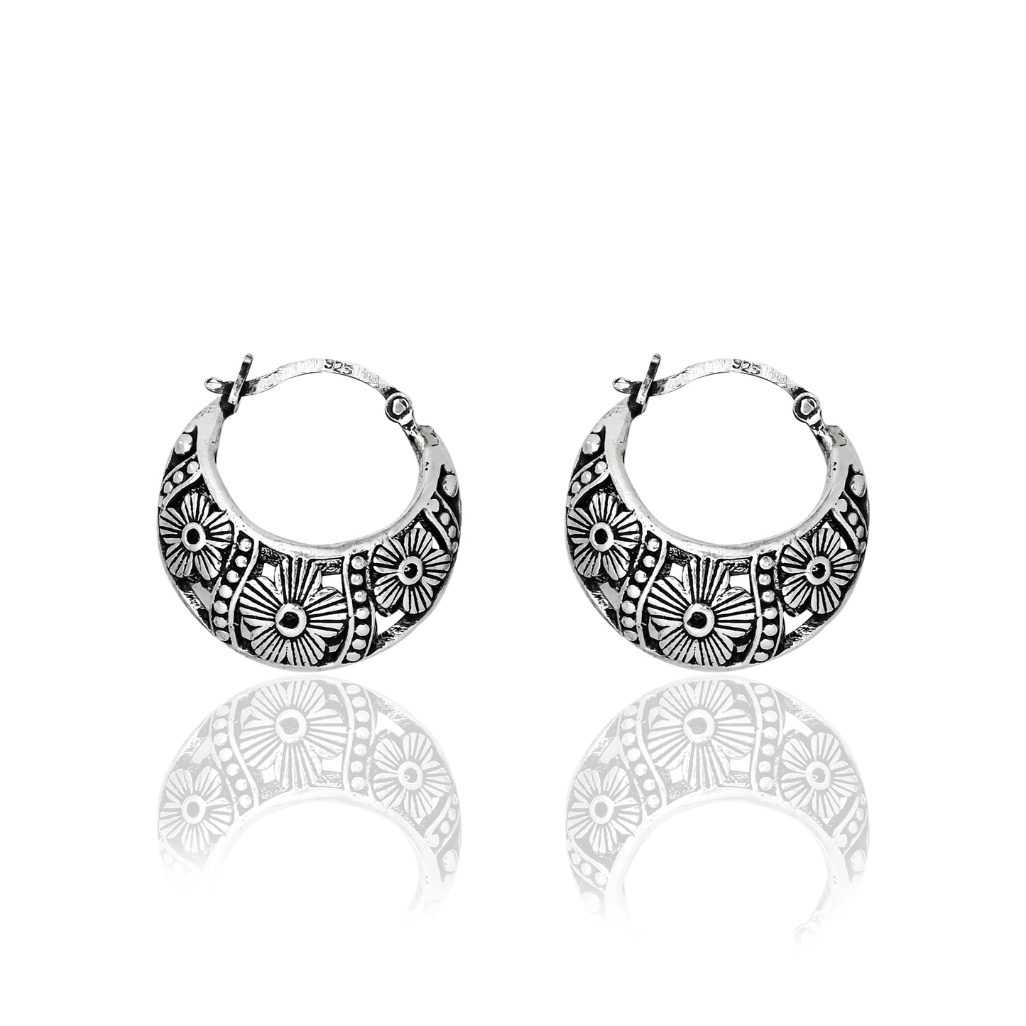 Flower Ear Hoops