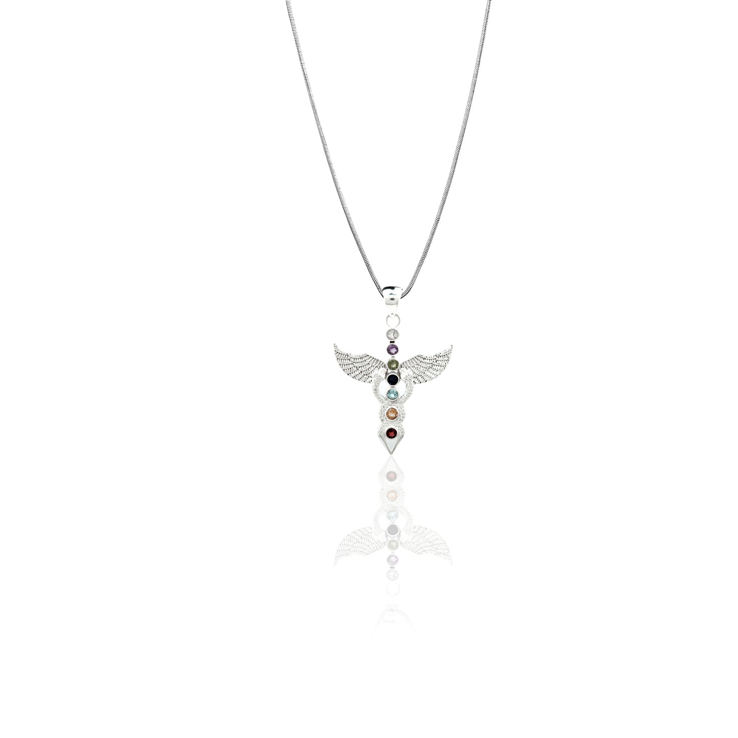 Winged Snake Chakra Pendant