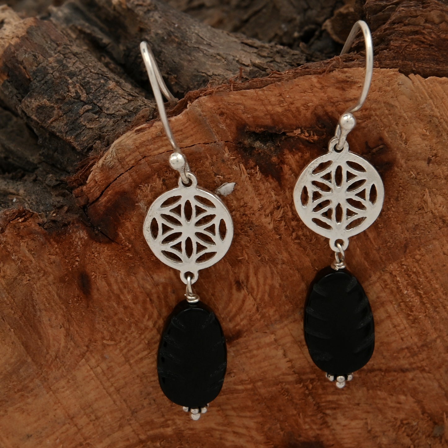Flower Of Life Dangling Earrings