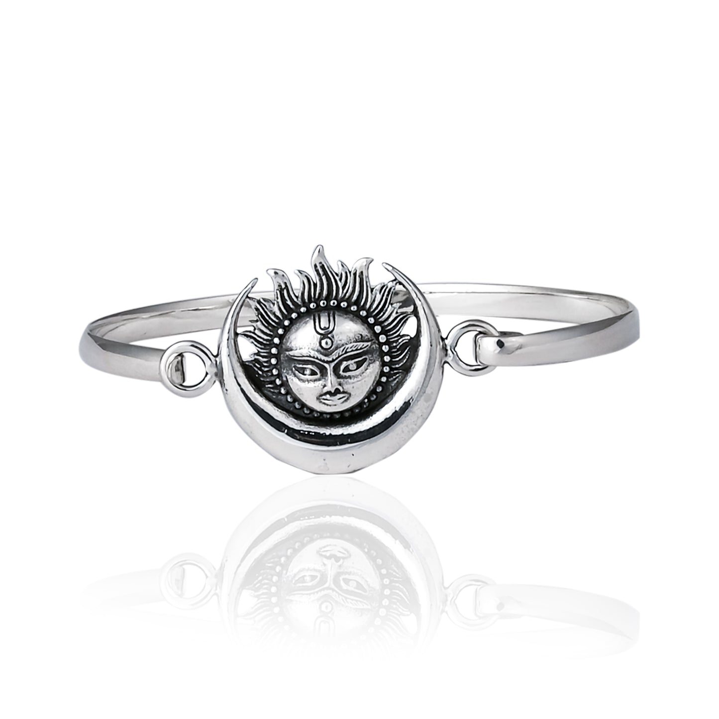 Sun And Moon Oval Bangle