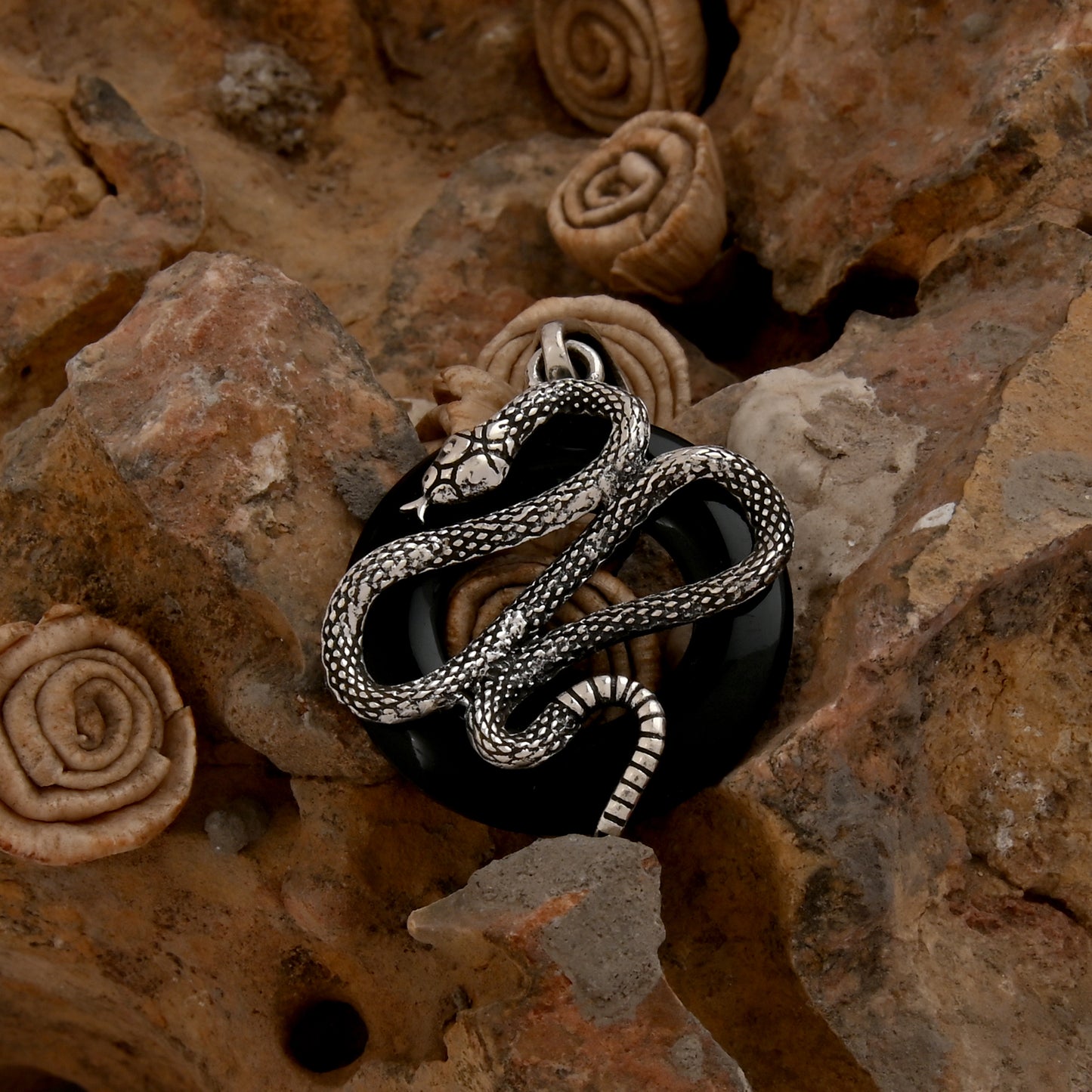 Coiled Snake Pendant