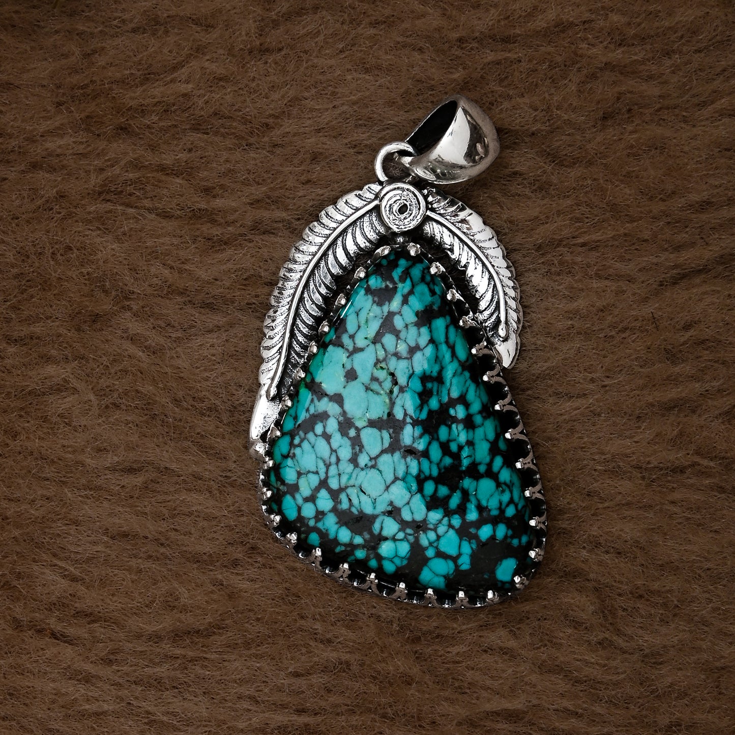 Turquoise Leaf Pendant