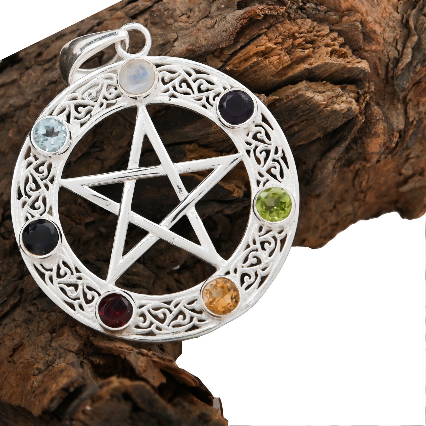 Pentagram Chakra Pendant