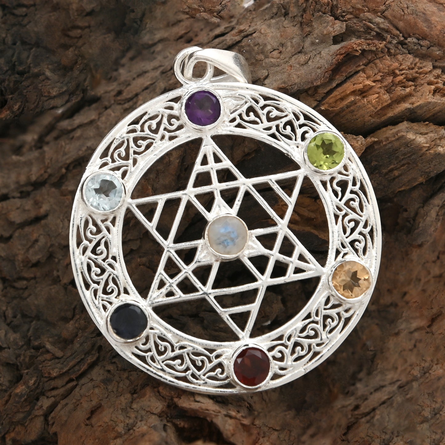 Pentagram Chakra Pendant