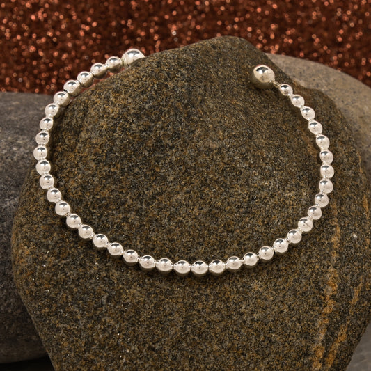 Plain Beaded Cuff Bangle