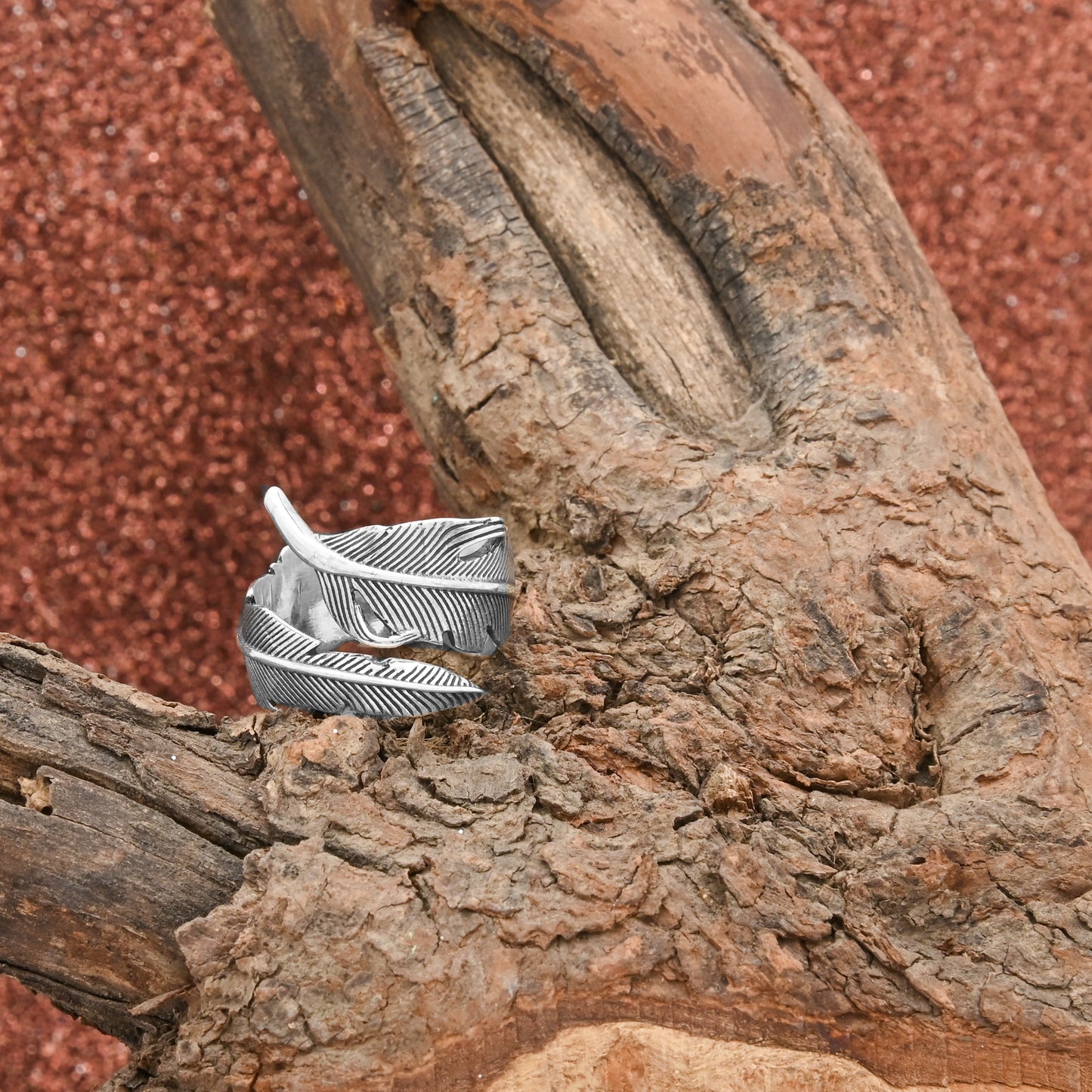 Adjustable Feather Ring