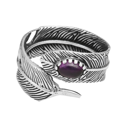 Adjustable Feather Ring