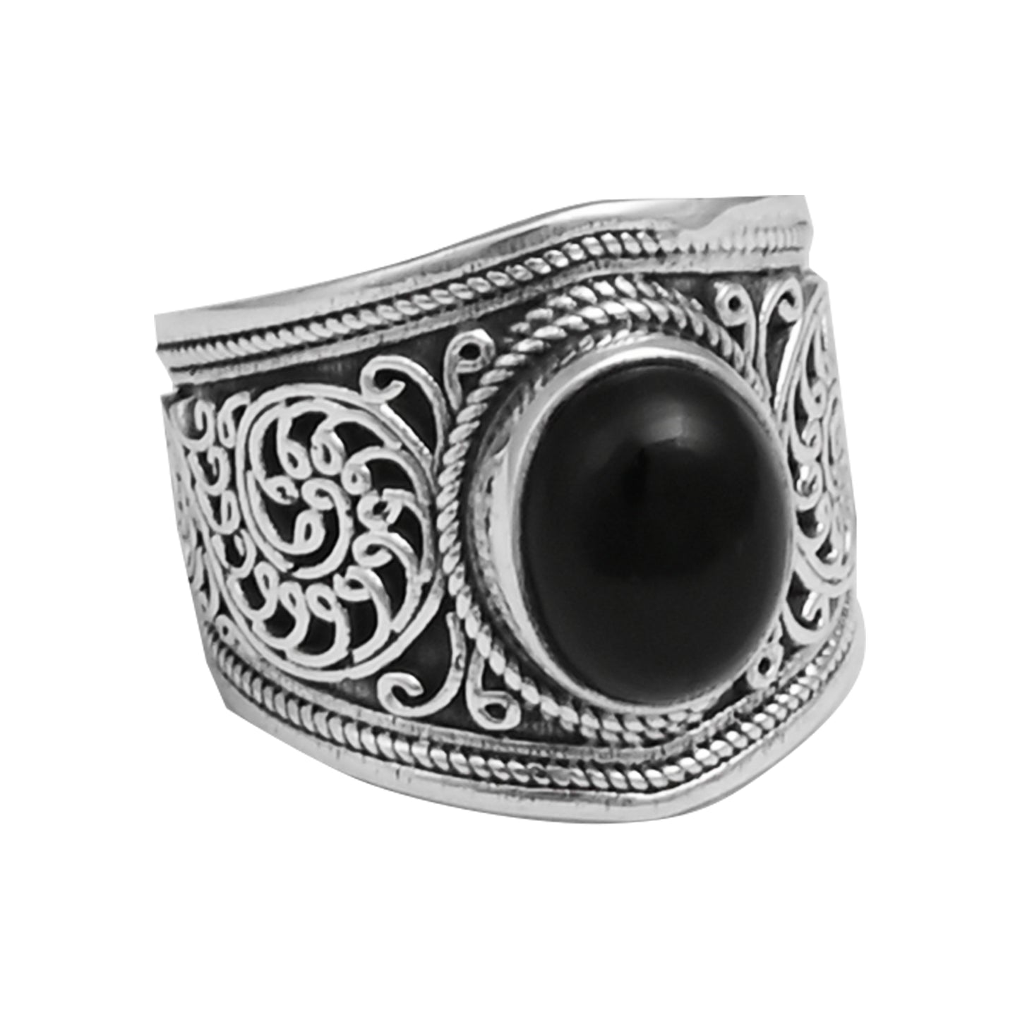 Filigree Stone Ring