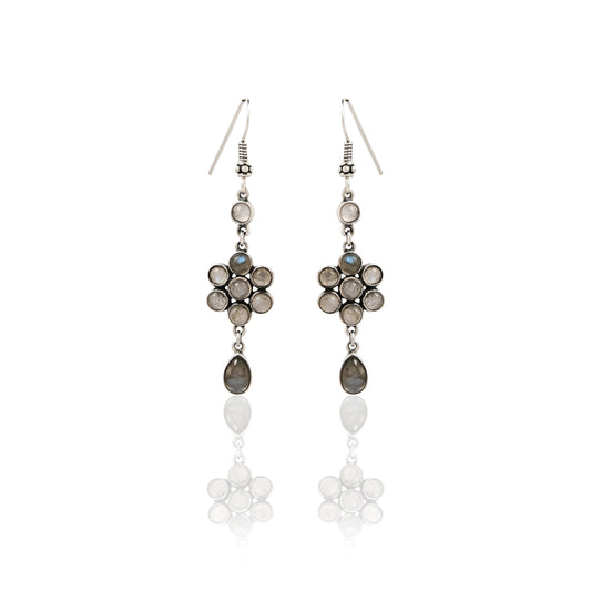 Stone Flower Earrings