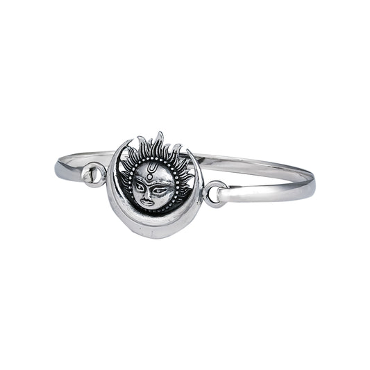 Sun And Moon Oval Bangle