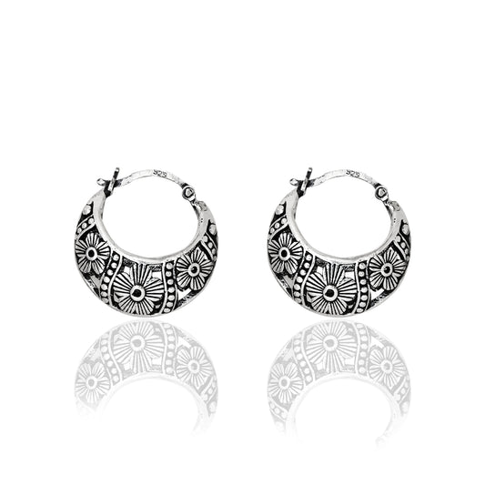 Flower Ear Hoops