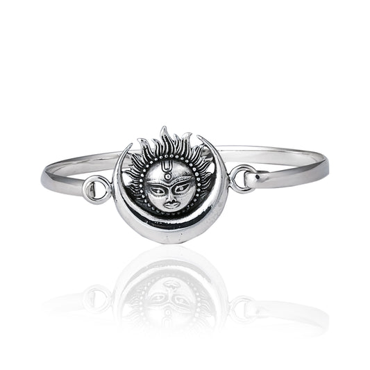 Sun And Moon Oval Bangle