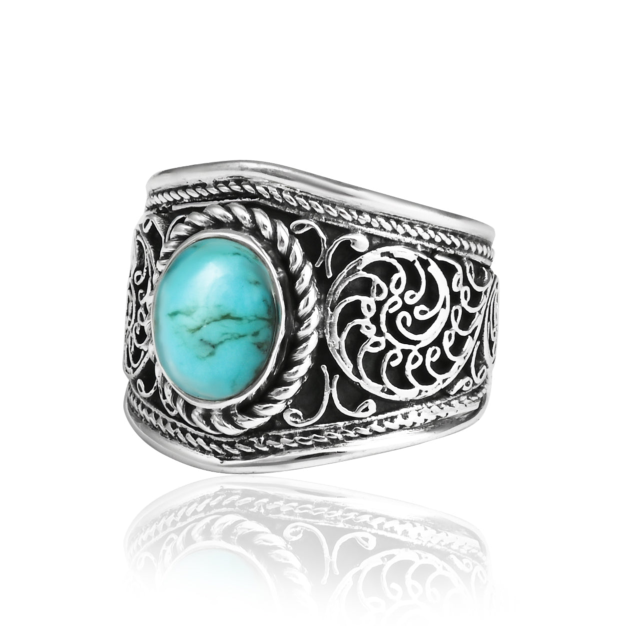 Filigree Stone Ring
