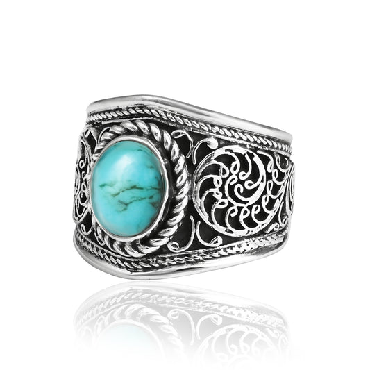 Filigree Stone Ring