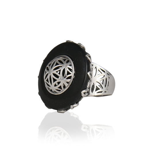Flower Of Life Cocktail Ring