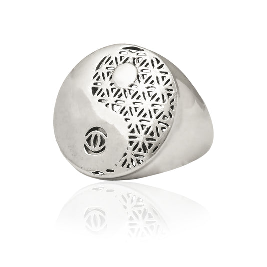 Flower Of Life Yin-Yang Ring