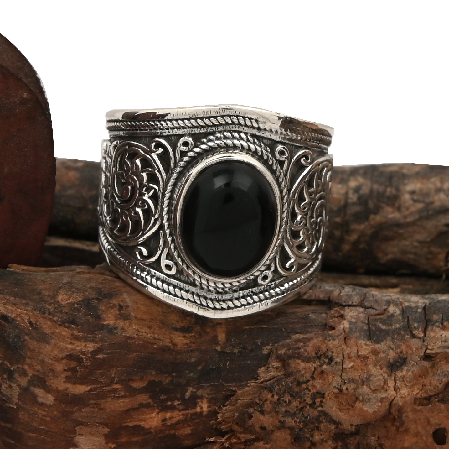 Filigree Stone Ring