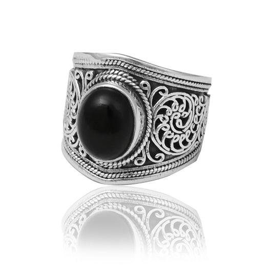 Filigree Stone Ring